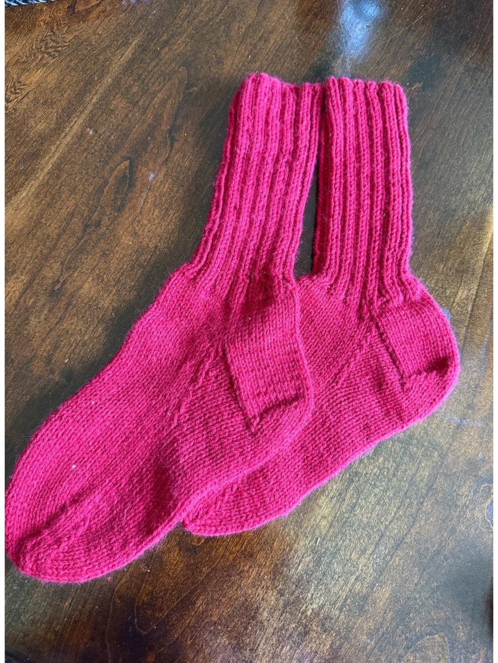 Hand-Knitted Colorful Wool Socks - Two Pairs - Picture 5 of 9